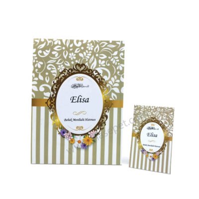 sari gold yasin kitabi bebek mevlidi hatirasi magnet kisiye ozel